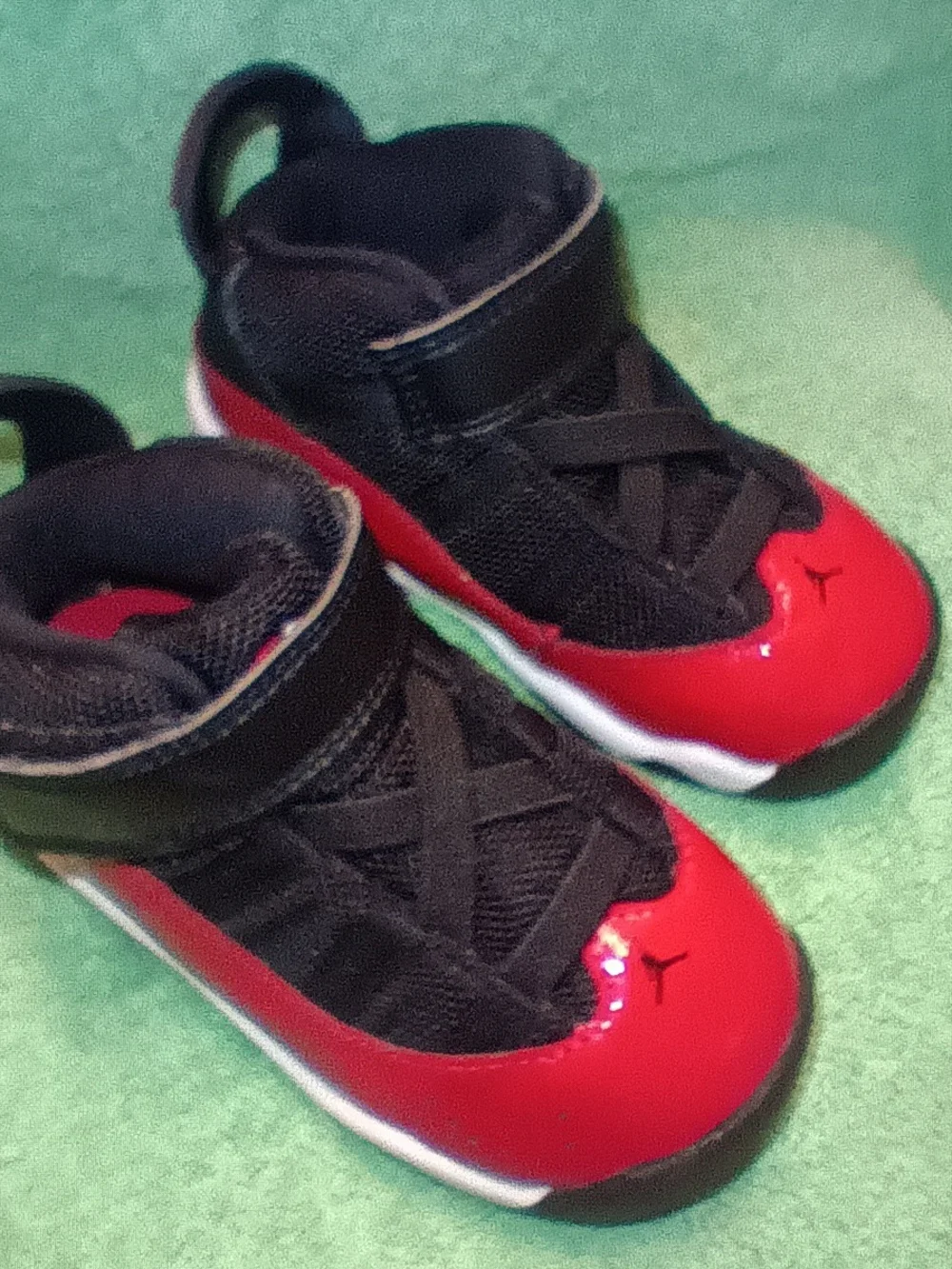 Nike Air Jordan's Sz 7C (TD) In Blk/Wht Gym Red (Bred) Colorway